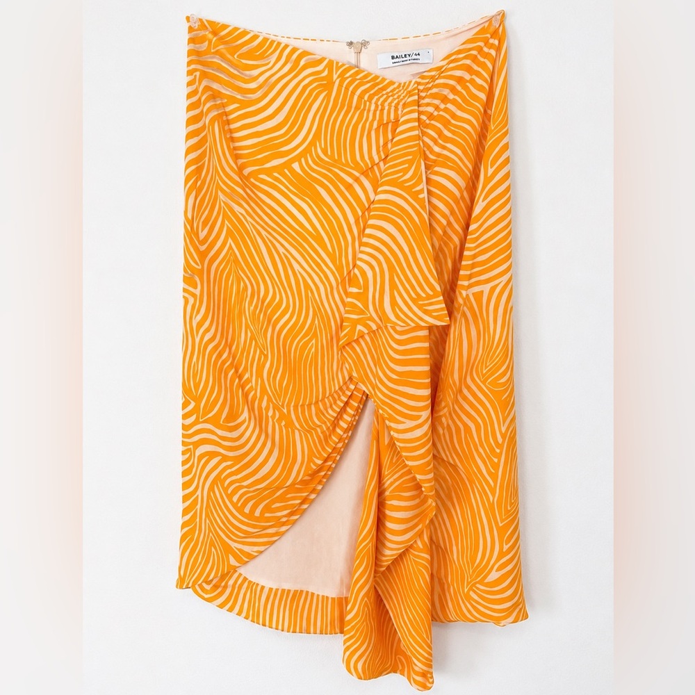 Bailey 44 Tangerine Sarong Hi Low Skirt Resort Cruise Vacation Cocktail Small